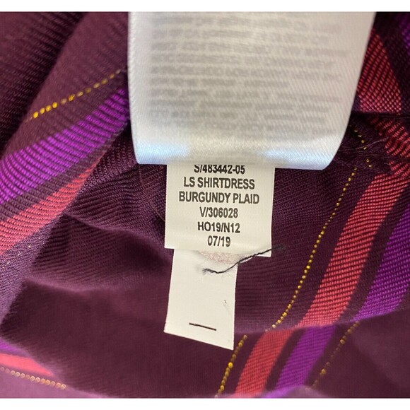 OLD NAVY Plaid Dress Women's Button up Size M Long Sleeve NWT - Picture 12 of 12